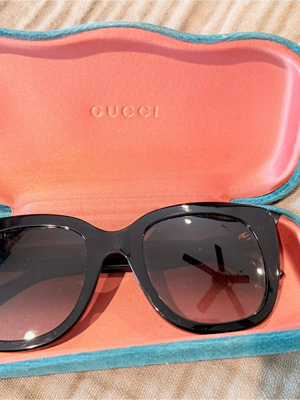 Gucci Black Square Frame Sunglasses